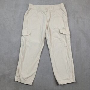 London Jean Y2K Cargo Pants 8 Beige Cotton Utility Gorpcore Streetwear Pant